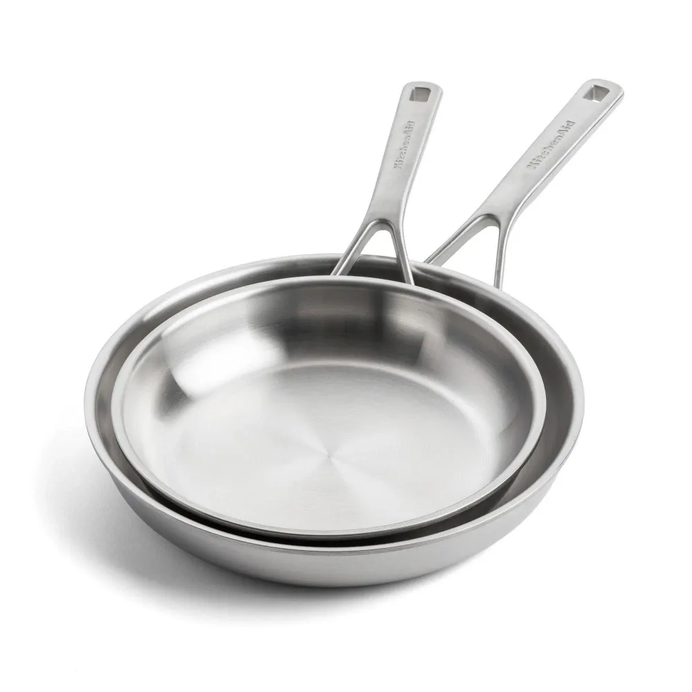 KitchenAid Bratpfannen-Set 24/28 cm Mehrschicht-Edelstahl