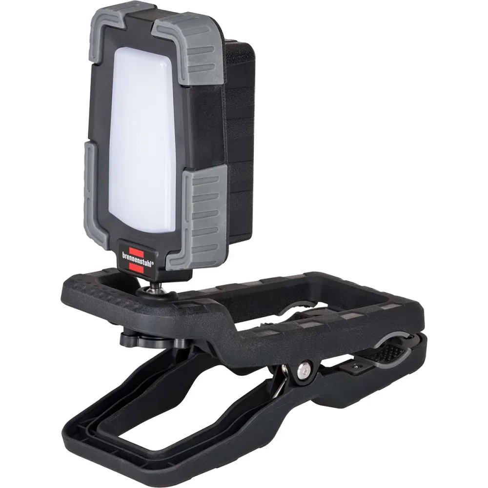 Klemmbarer LED Arbeitsstrahler 1050 MA (Akku LED Arbeitsleuchte 10W, 950lm, IP65, 12h Leuchtdauer, Engineered Germany)