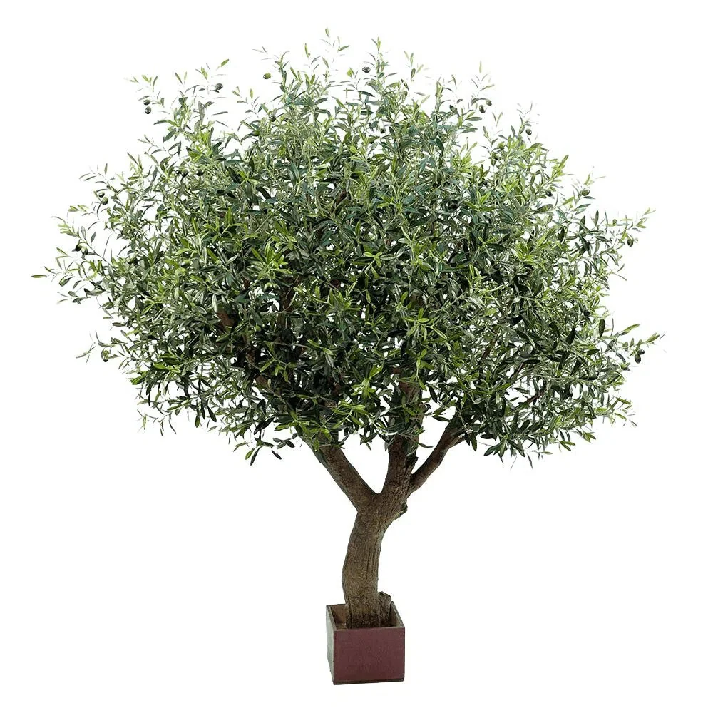 Künstlicher Olivenbaum mit Früchten und Echtholzstamm - Valencia, 210 cm