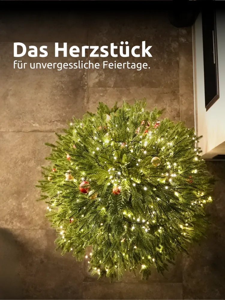 Künstlicher Weihnachtsbaum 160 cm inkl. Lichterkette