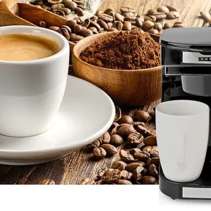 Kompakte Kaffeemaschine | 2 Porzellantassen | 0,25 l | 450 W | Automatische Abschaltung | Schwarz