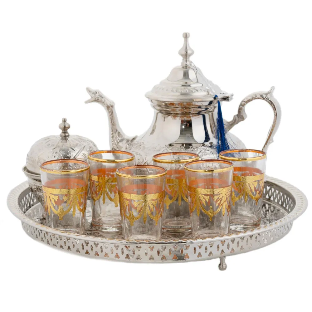 Komplettes arabisches Premium-Teeset | Marokkanisches Teeset