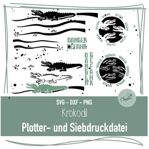 Krokodil Plotterdatei und Siebdruckdatei