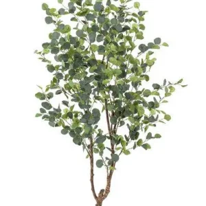 Kunstpflanze Eukalyptusbaum – Blauer Gummibaum – 180cm – Hochwertiger künstlicher Baum mit naturgetreuen grünen & silberne...