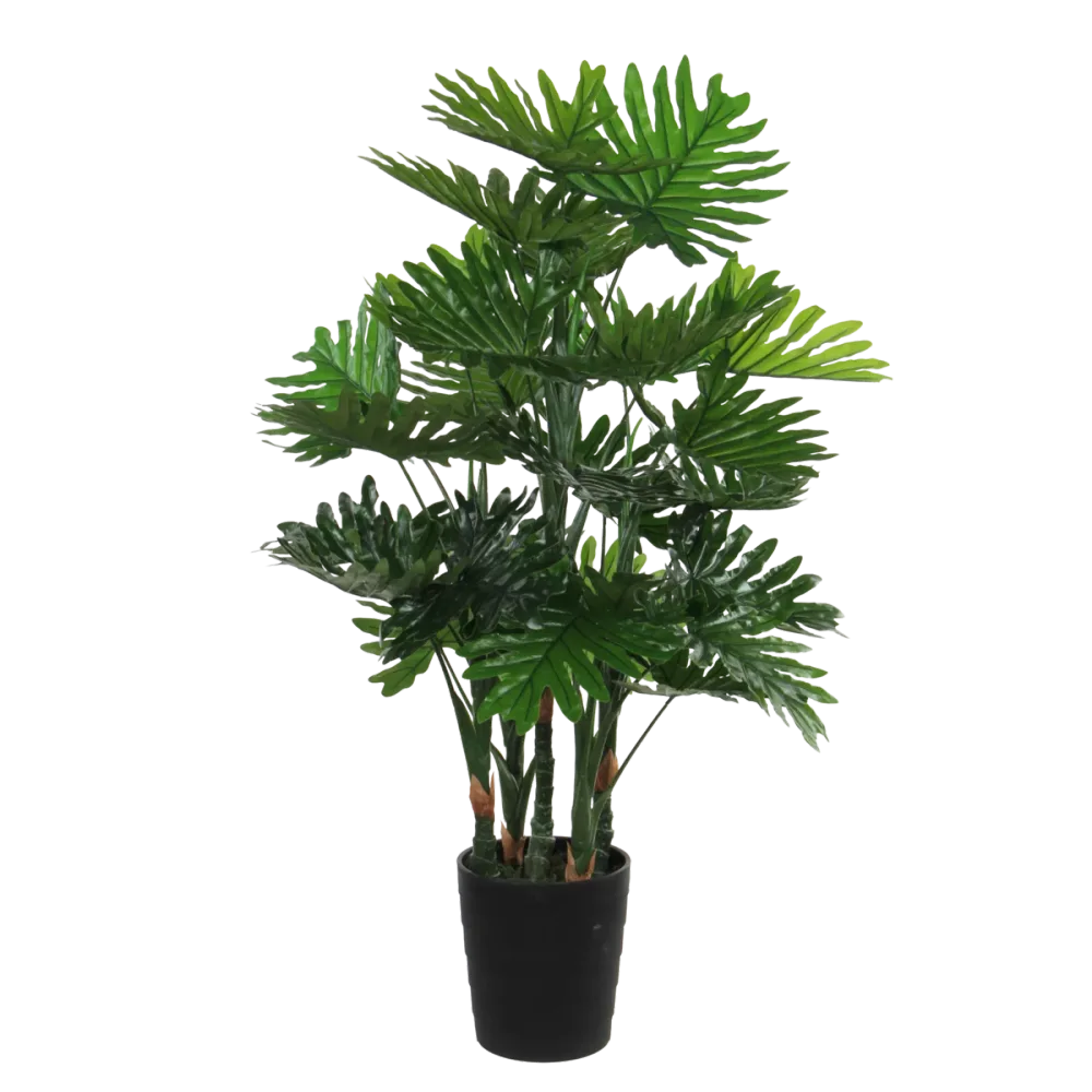 Kunstpflanze Philodendron – H120 x Ø80 cm – Grün