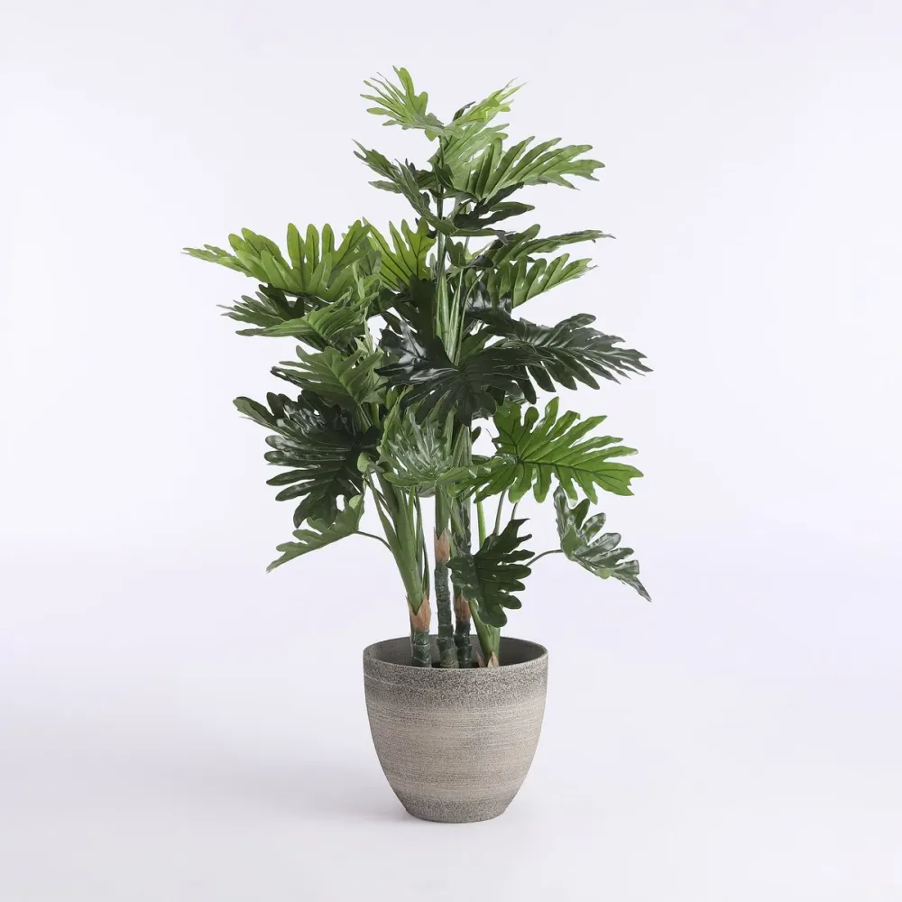 Kunstpflanze Philodendron – H120 x Ø80 cm – Grün