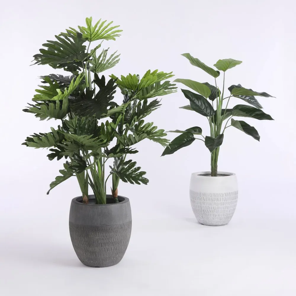 Kunstpflanze Philodendron – H120 x Ø80 cm – Grün