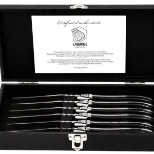 Laguiole Style de Vie Steakmesser Luxury Line Black Ebony - 6 Stück