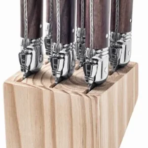 Laguiole Style de Vie Steakmesser Premium Line Dunkles Holz - 6 Stück