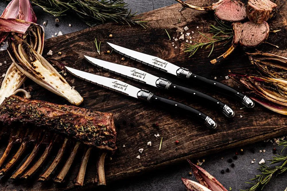 Laguiole Style de Vie Steakmesser Schwarz 'Premium Line'