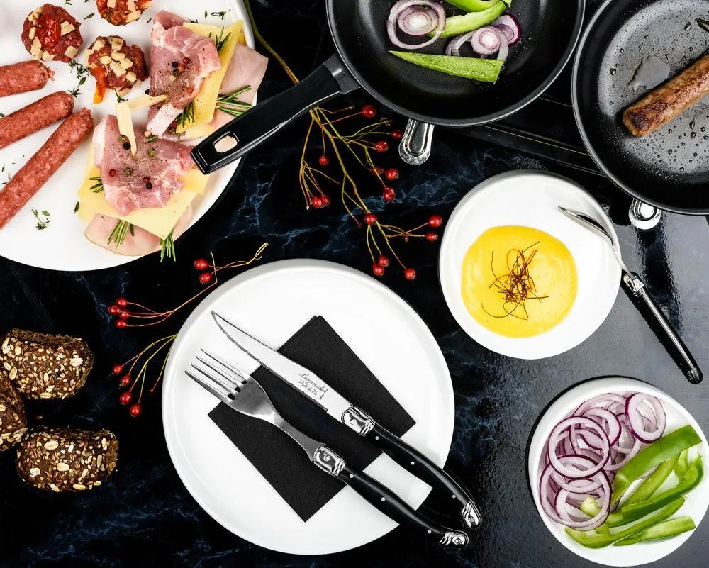 Laguiole Style de Vie Steakmesser Schwarz 'Premium Line'