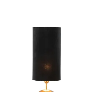 Lamp Bal IJzer/Fluweel Goud/Zwart