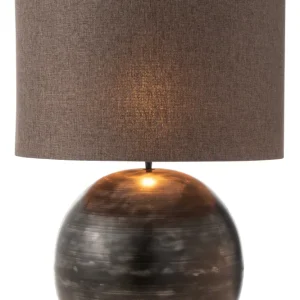 Lamp + Kap Schaal Metaal Zwart Groot