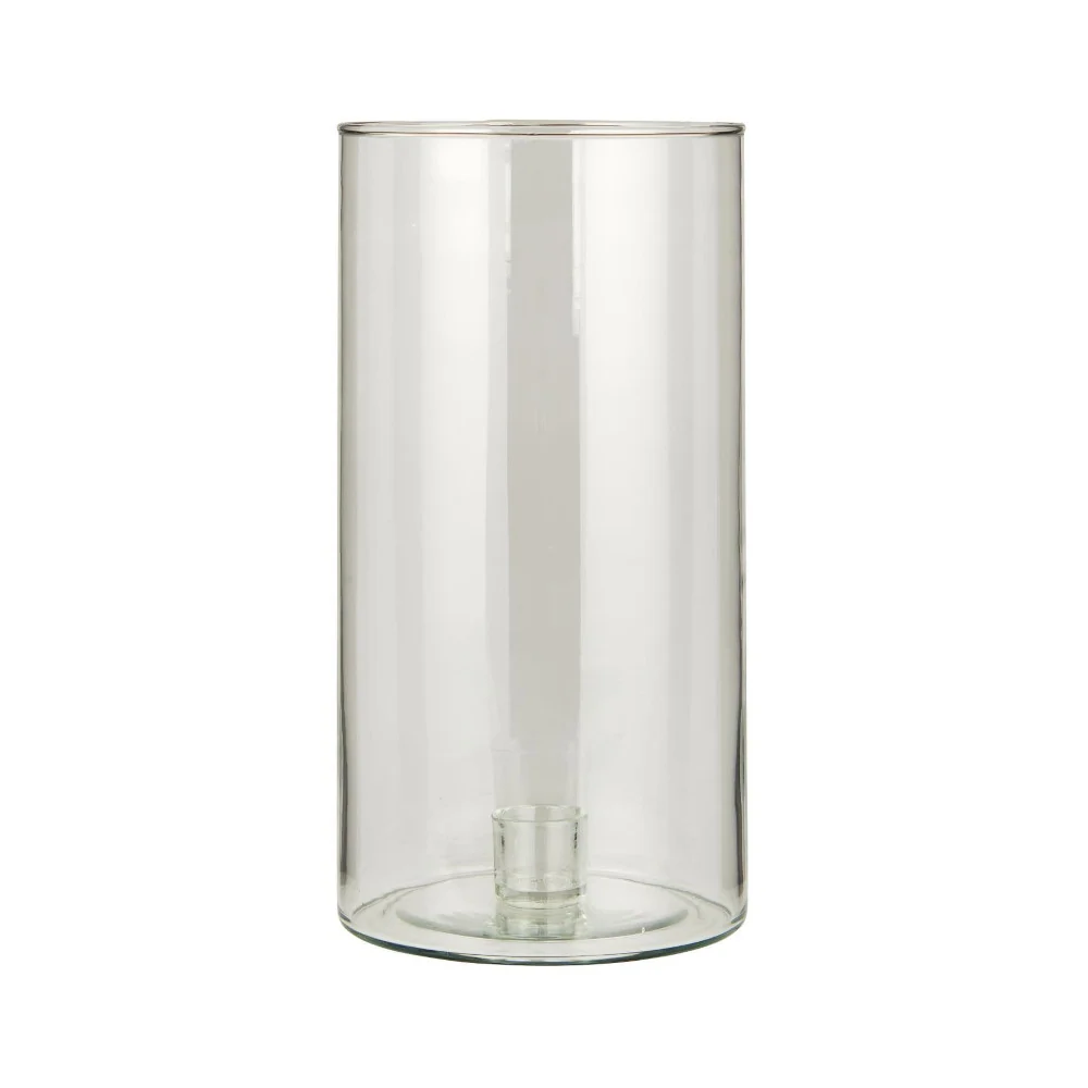 Ib Laursen Kerzenhalter Glas hoch mit Einsatz für 2,2cm Kerzen