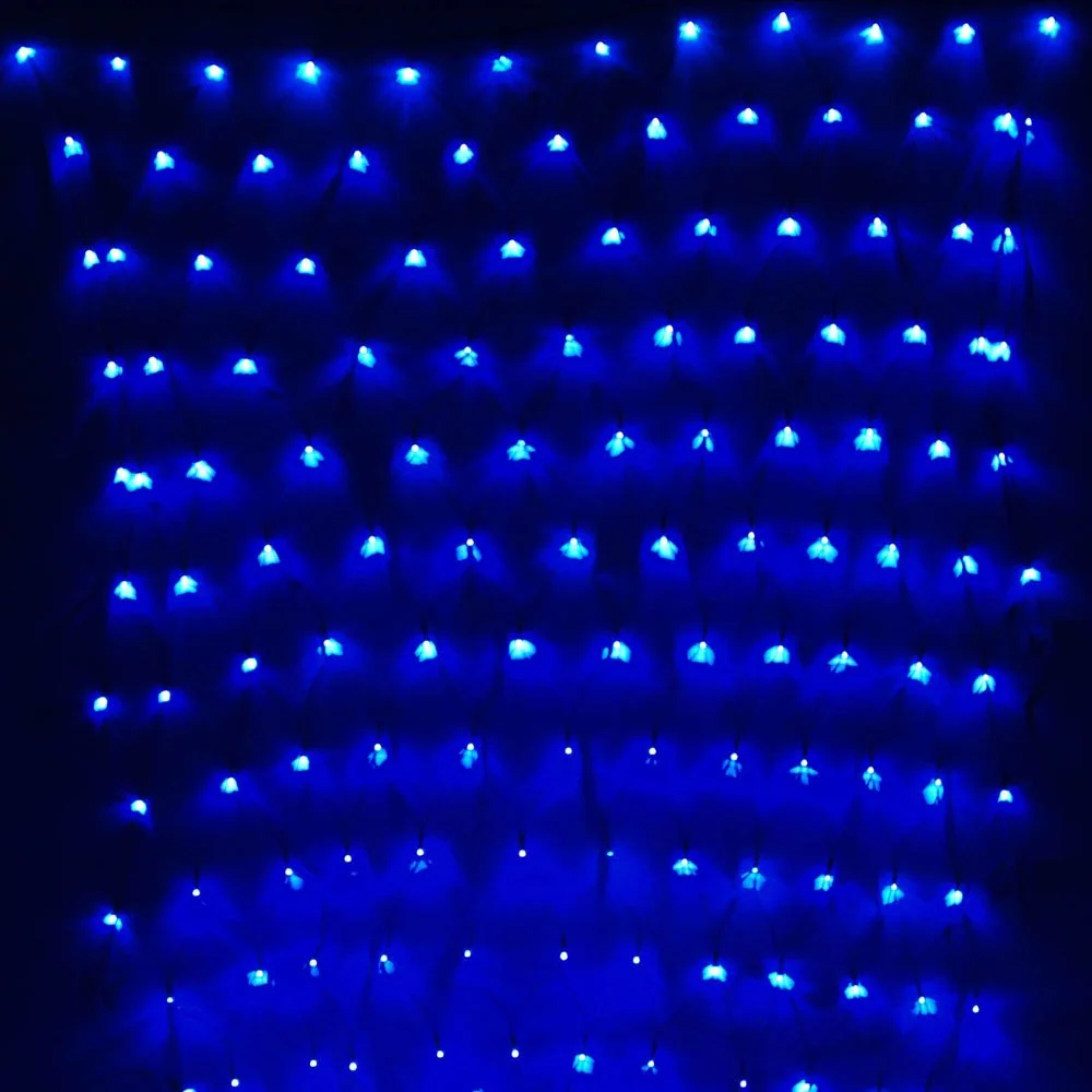 3 * 2M LED Lichternetz Lichterkette mit 204 LEDs Weihnachten mit Steuerbox Netz-ineinander greifen