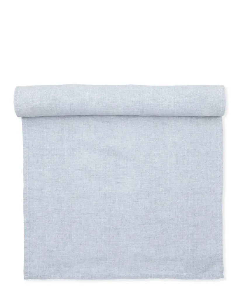 Leinen Tischläufer ice blue