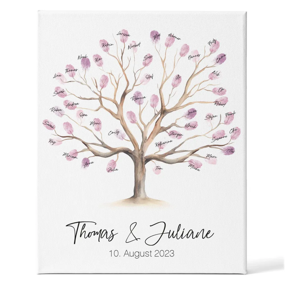 Leinwand-Gästebuch zur Hochzeit - Hochzeitsbaum