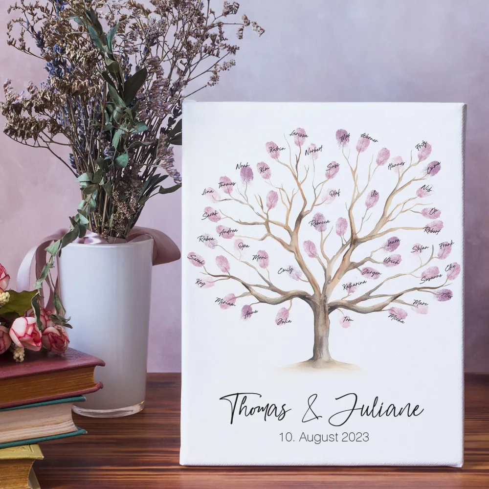 Leinwand-Gästebuch zur Hochzeit - Hochzeitsbaum