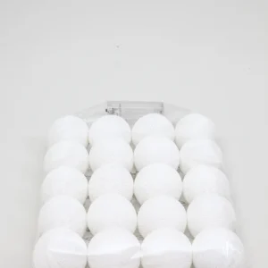 Lichterkette Cotton Balls weiss