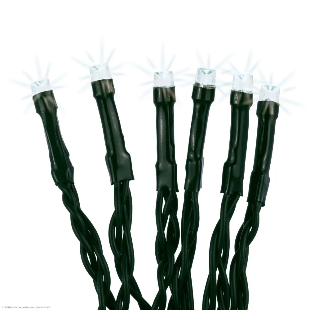 Lichterkette 40 LED, Lichterkette außen 3,9 m, Lichterkette kaltweiß mit Stecker