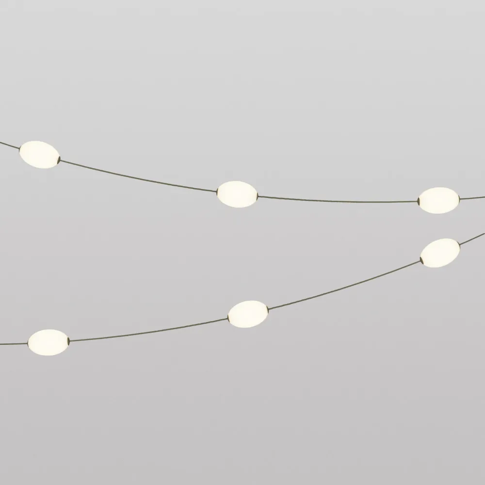 Lichterkette mit 6 Außenlampen IP67 Olivgrün – Marina6