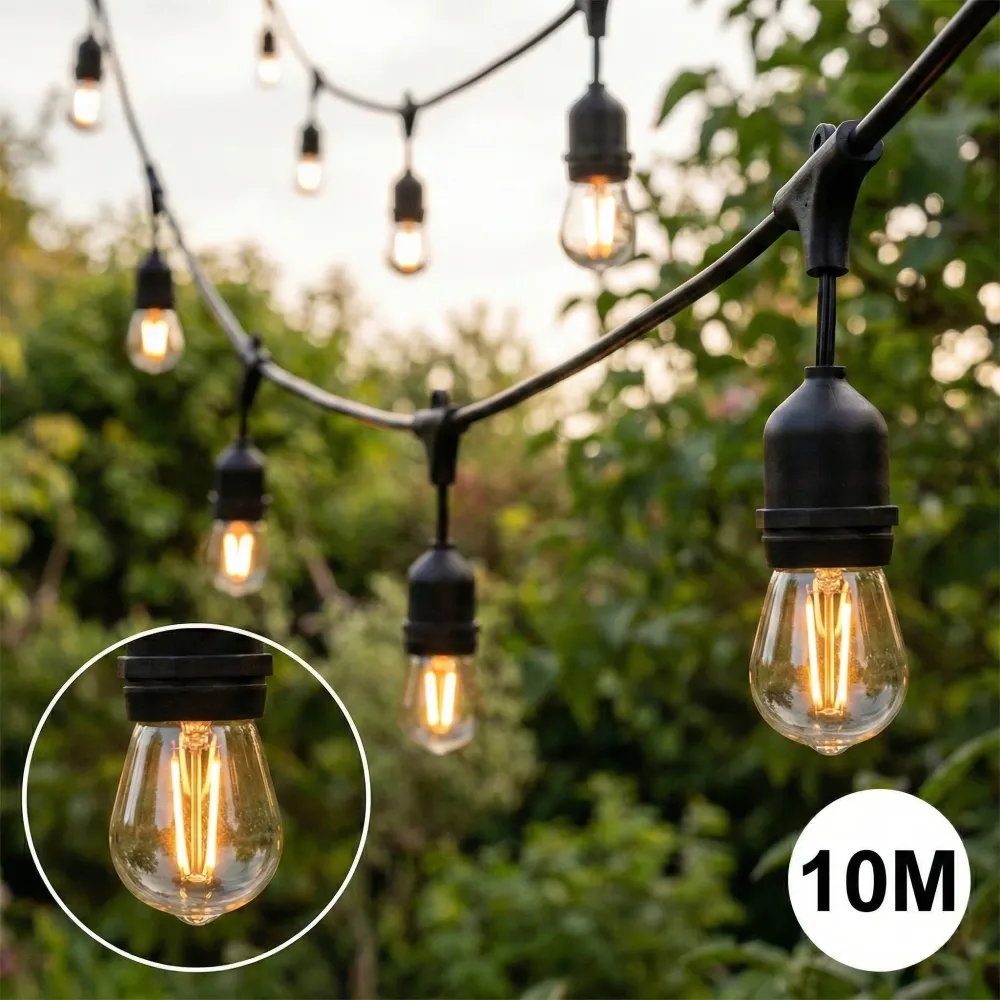 Lichterkette für Partys | Komplettes Set | Enthält 30 Lichtquellen | 30 Meter | Verbindbare Lichterkette