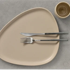 LIND DNA Tischsets Hippo - Leder - Anthrazitgrau - 45 x 35 cm - 2 Stück