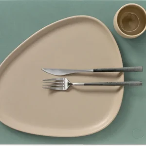 LIND DNA Tischsets Nupo - Leder - Pastellgrün - 45 x 35 cm - 2 Stück