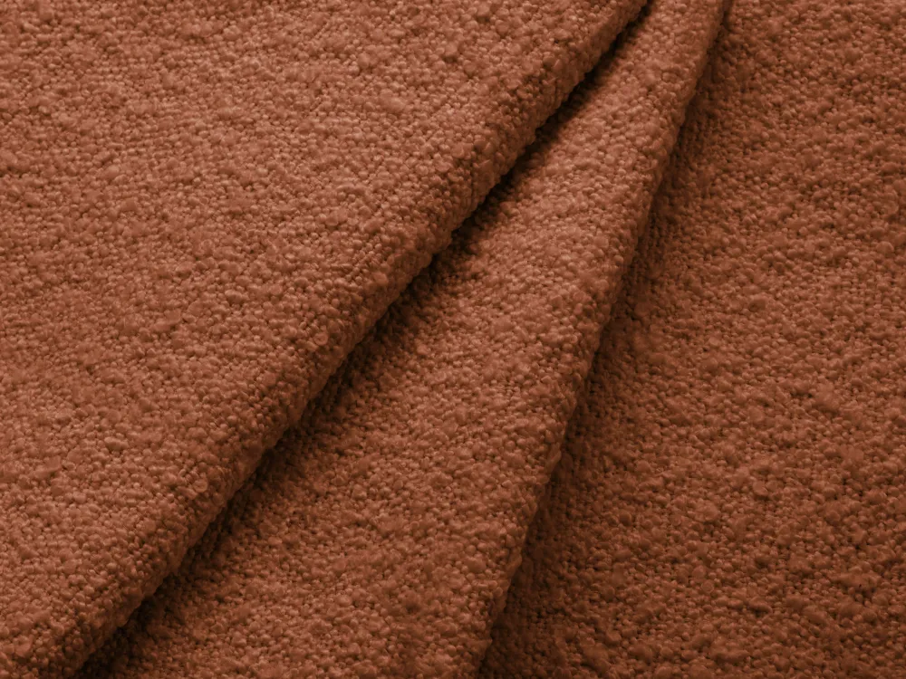 Linksseitiges 2-Sitzer-Sofa KATE terracotta Boucle