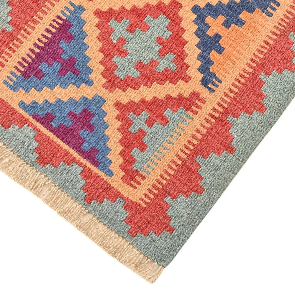 Läufer Kelim - Oriental - 196 x 58 cm - mehrfarbig