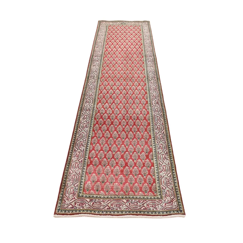 Läufer Perser - Täbriz - 340 x 83 cm - rot