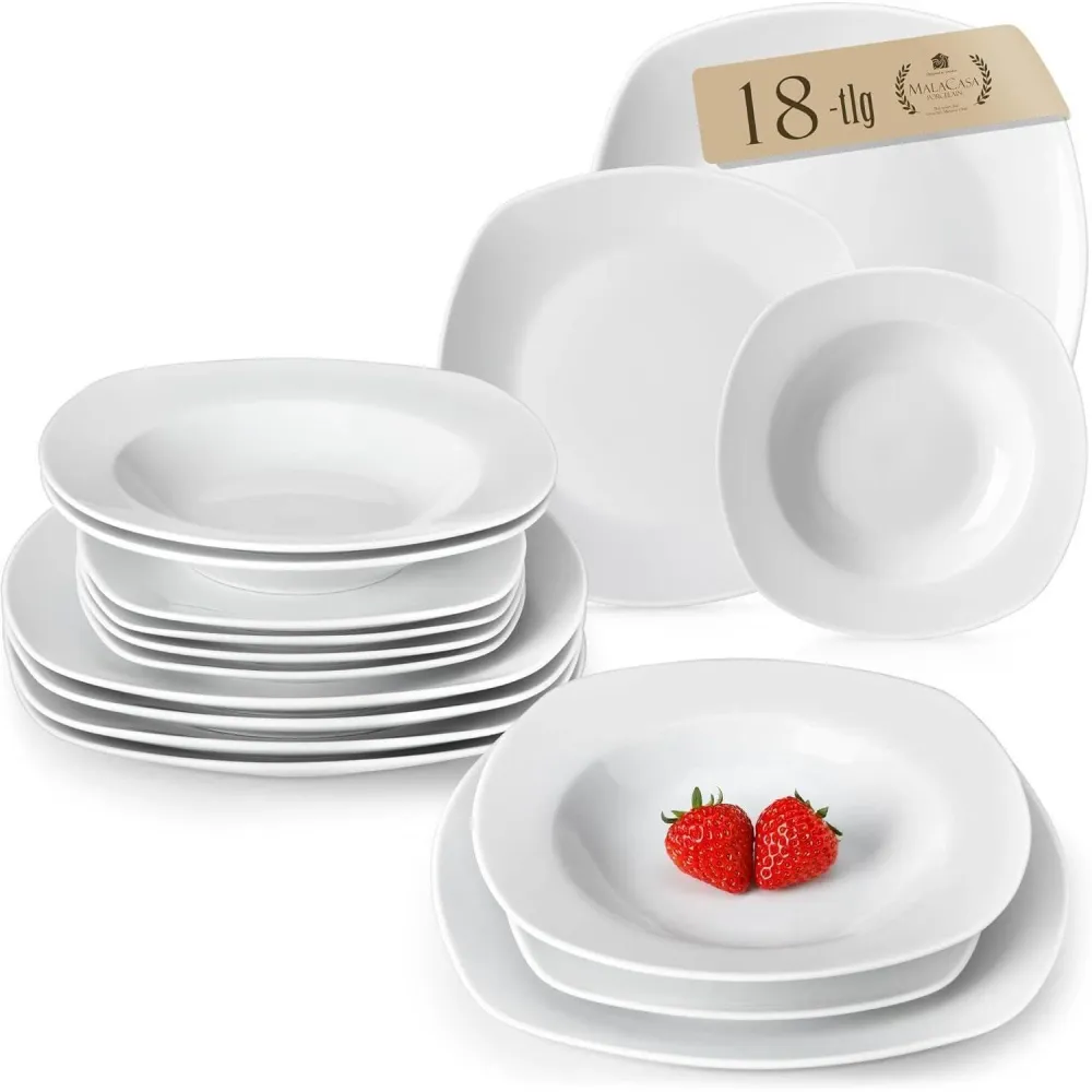 MALACASA Elisa 18 TLG. Porzellan Tafelservice Set