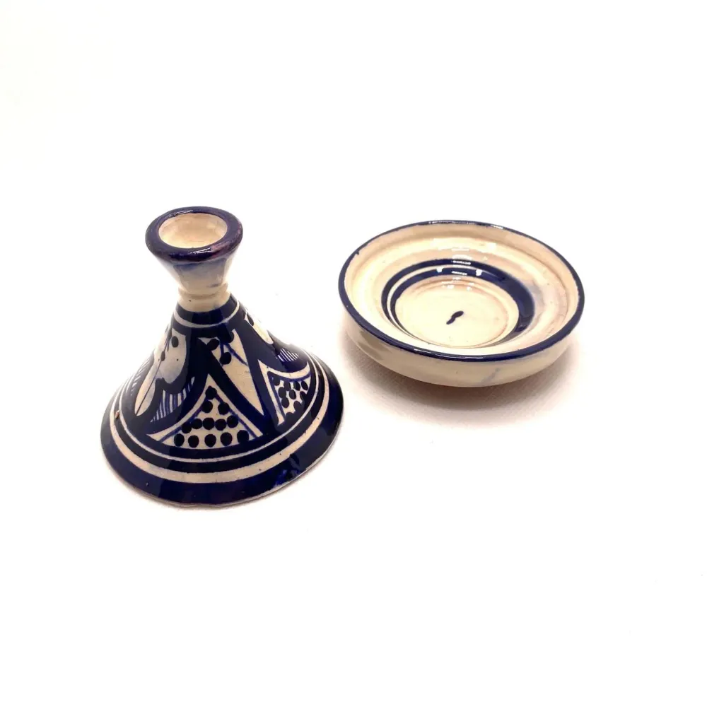 Marokkanisches Tajine-Gewürzregal Blau