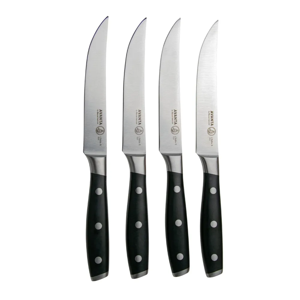 Messermeister - Avanta 4-teiliges schwarzes Steakmesserset