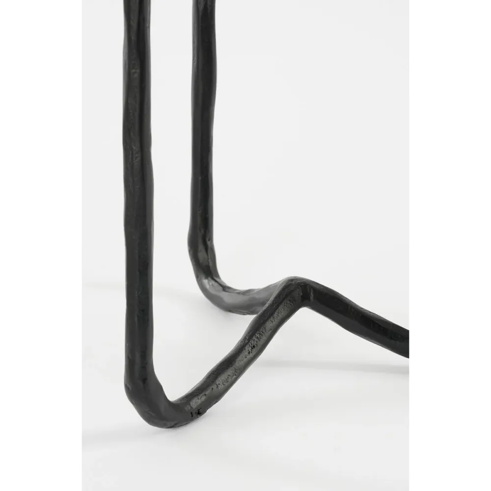 Mica Decorations – Christy Kerzenständer – L17 x B18 x H34 cm – Aluminium – Schwarz