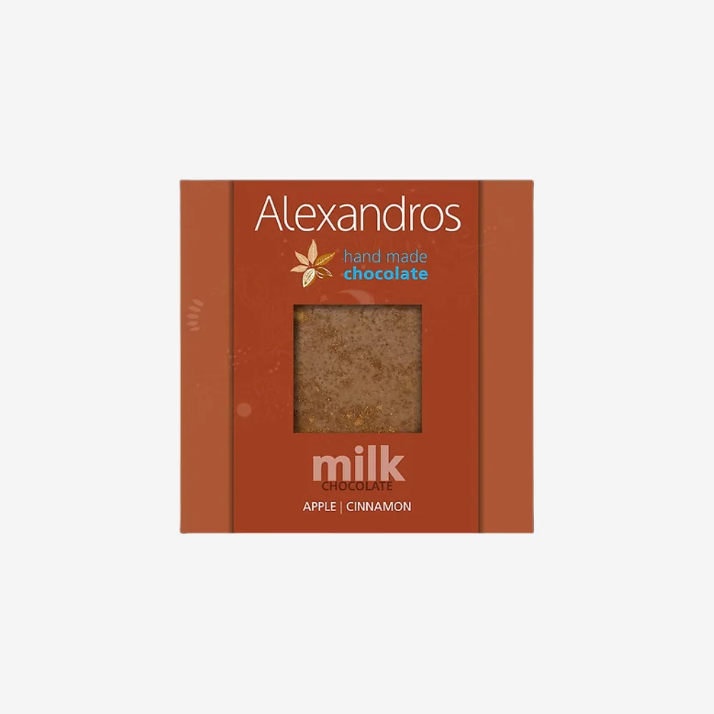 Milchschokolade mit Apfel und Zimt, 90g
