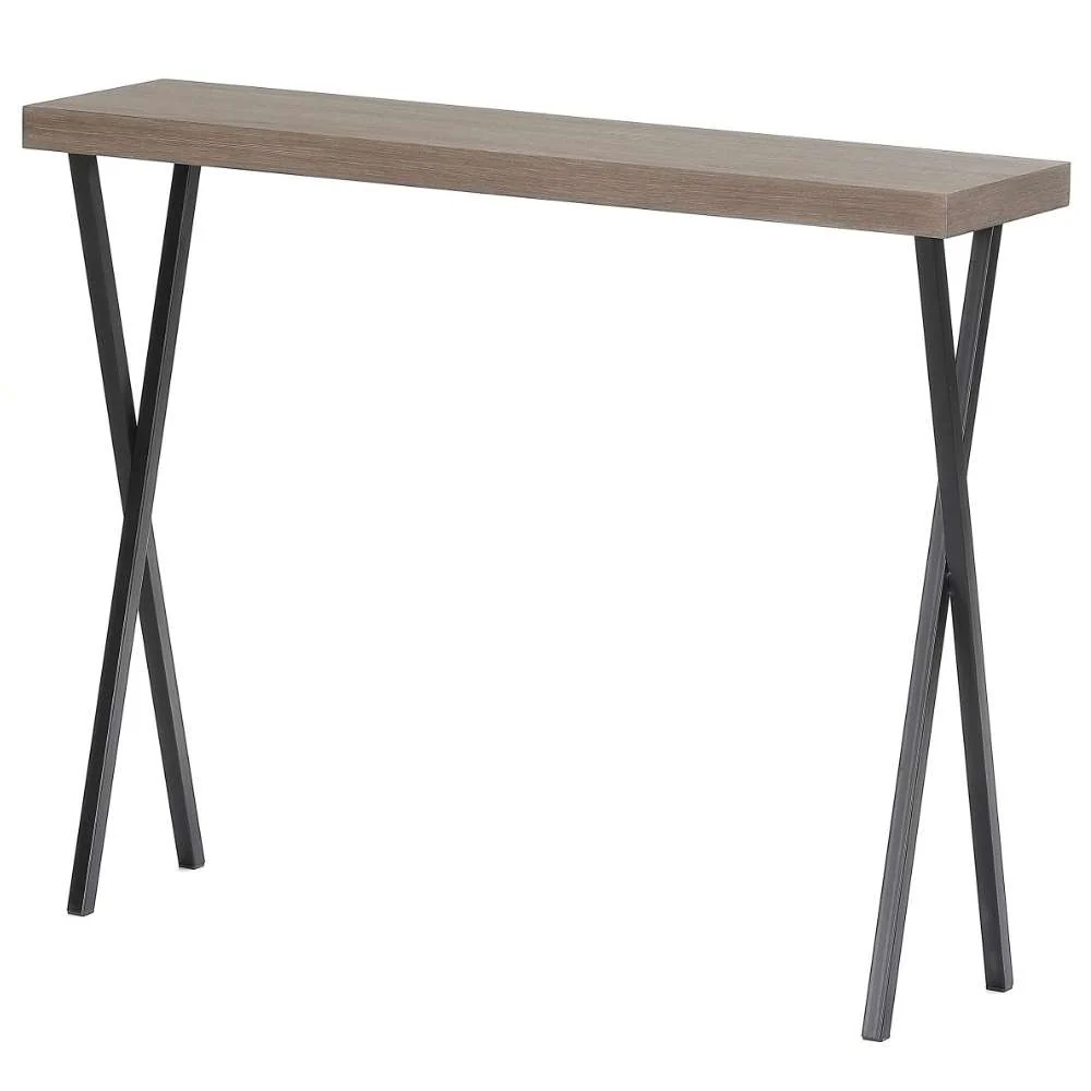 Moderne Konsole GRIGIO 100cm hellgrau Eichen-Optik Metallgestell