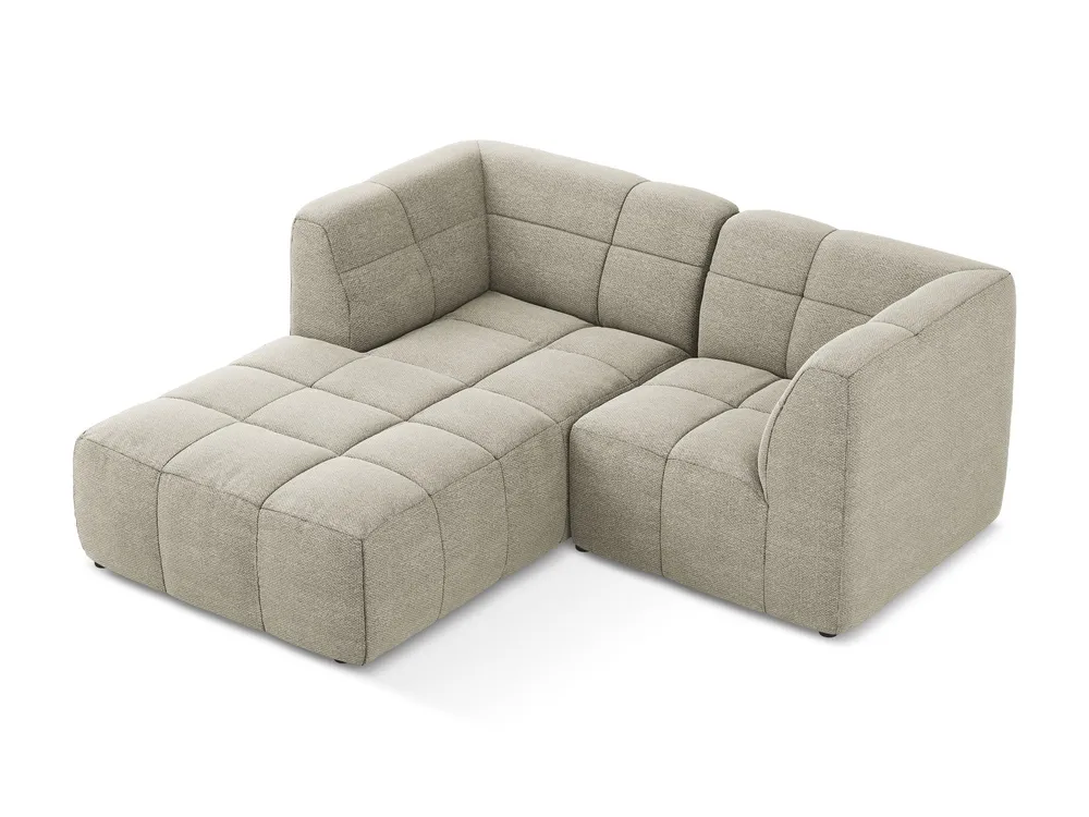 Modularer linksseitiger 2-Sitzer ALOHA taupe Boucle