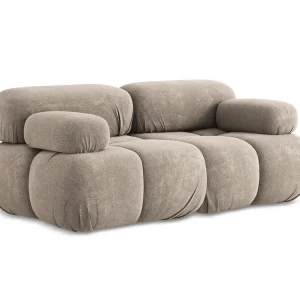 Modulares 2-Sitzer-Sofa LOKUA dunkelbeige Chenille