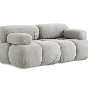 Modulares 2-Sitzer-Sofa LOKUA hellgrau Chenille