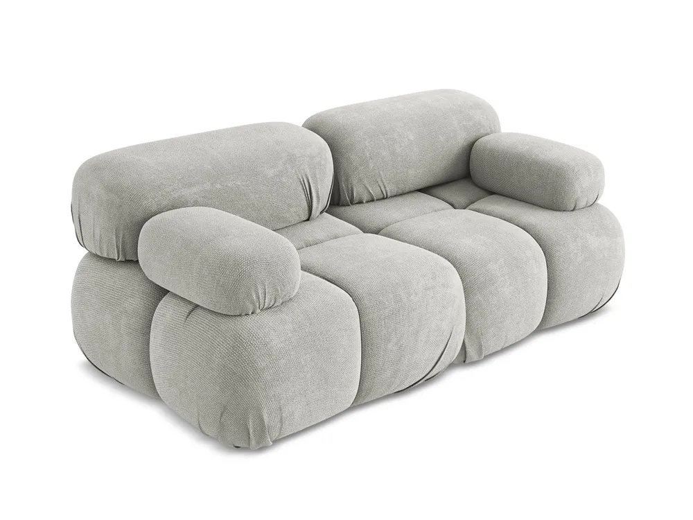 Modulares 2-Sitzer-Sofa LOKUA hellgrau Chenille