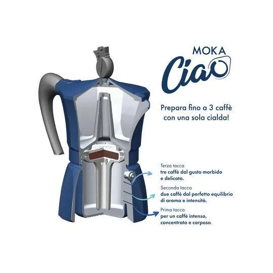 Moka Ciao Borbone inkl. 15 Kaffeepads Miscela Blu