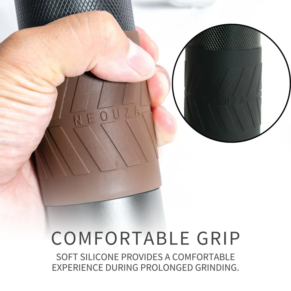 NEOUZA Silikonhülle für manuelle Kaffeemühle, verstellbar, Abdeckung für Espresso-Handmühle, Hülle für Kaffeebohnenmühle,...