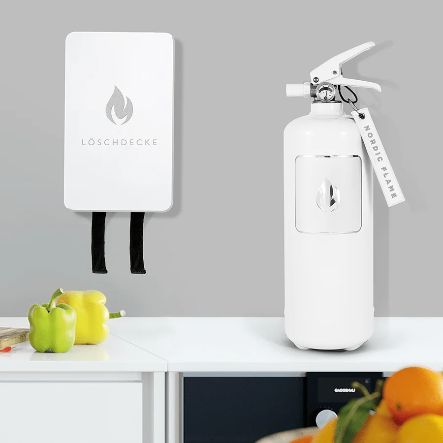 WEIßER 2KG KLASSISCHER FEUERLÖSCHER NORDIC FLAME