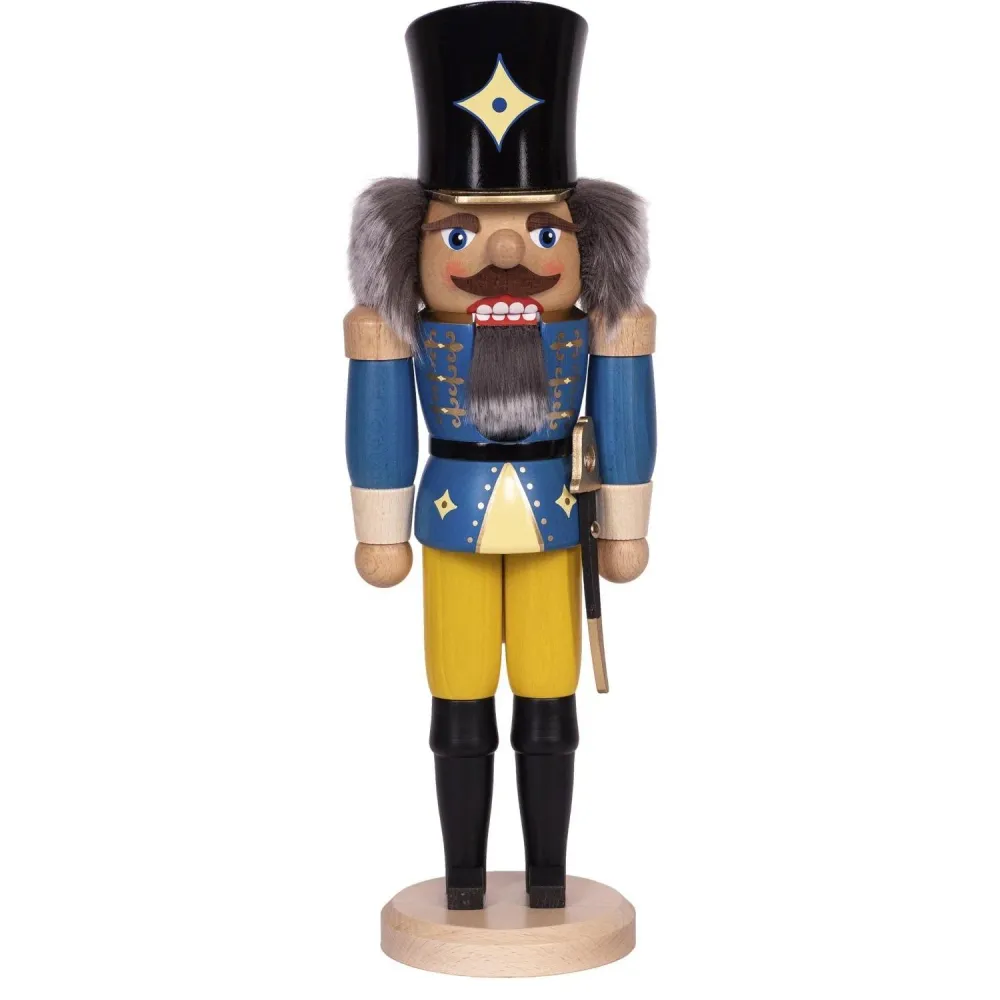 Nussknacker "Husar" blau, 36 cm