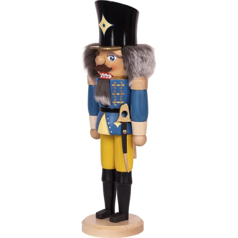 Nussknacker "Husar" blau, 36 cm