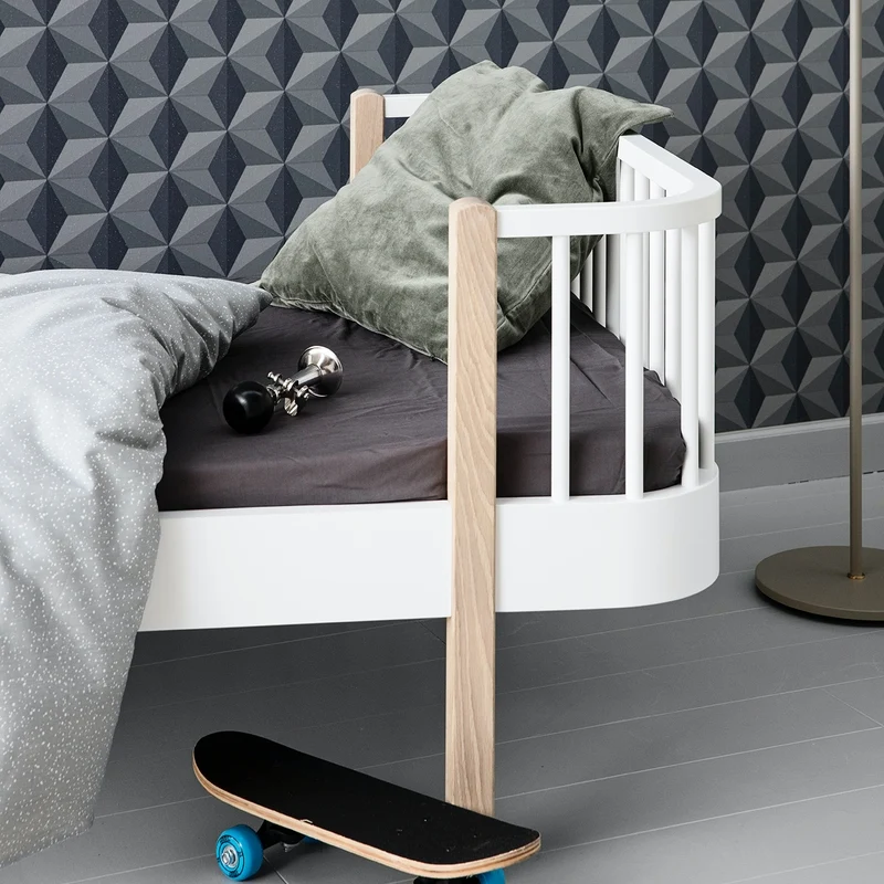 Oliver Furniture Umbauset Wood Etagenbetten zu zwei Einzelbetten Weiss/Eiche