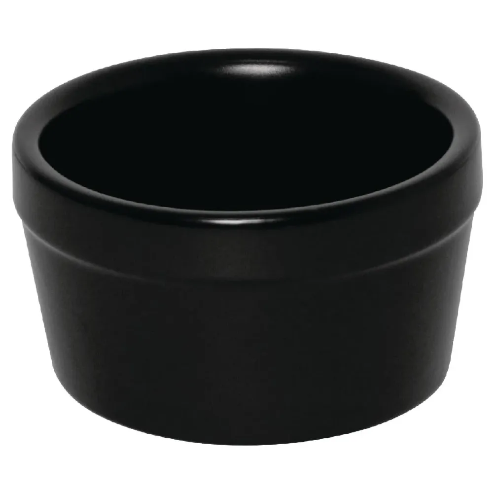 Olympia Mediterranean Auflaufförmchen, Schwarz, 77 mm (6er-Pack) – DK830