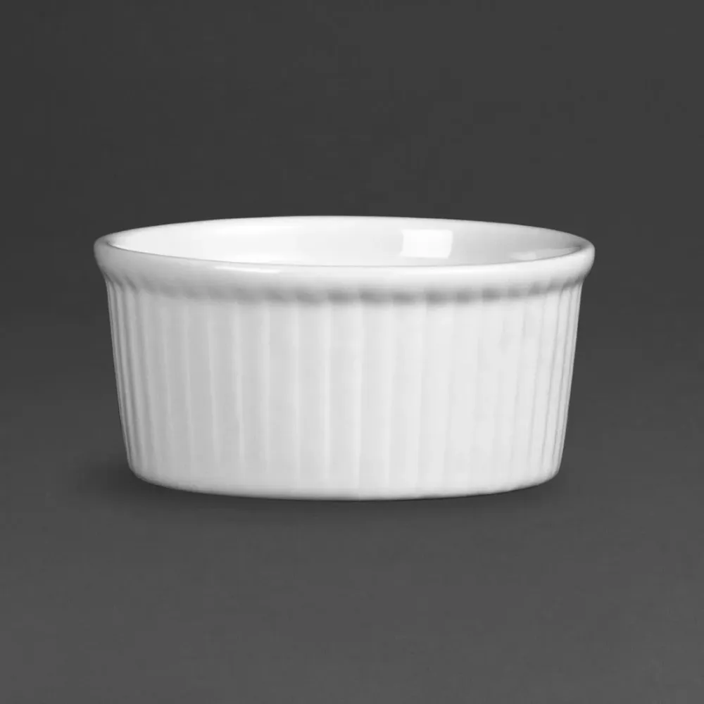 Olympia Whiteware Auflaufförmchen 80 mm (12er-Pack) – W414
