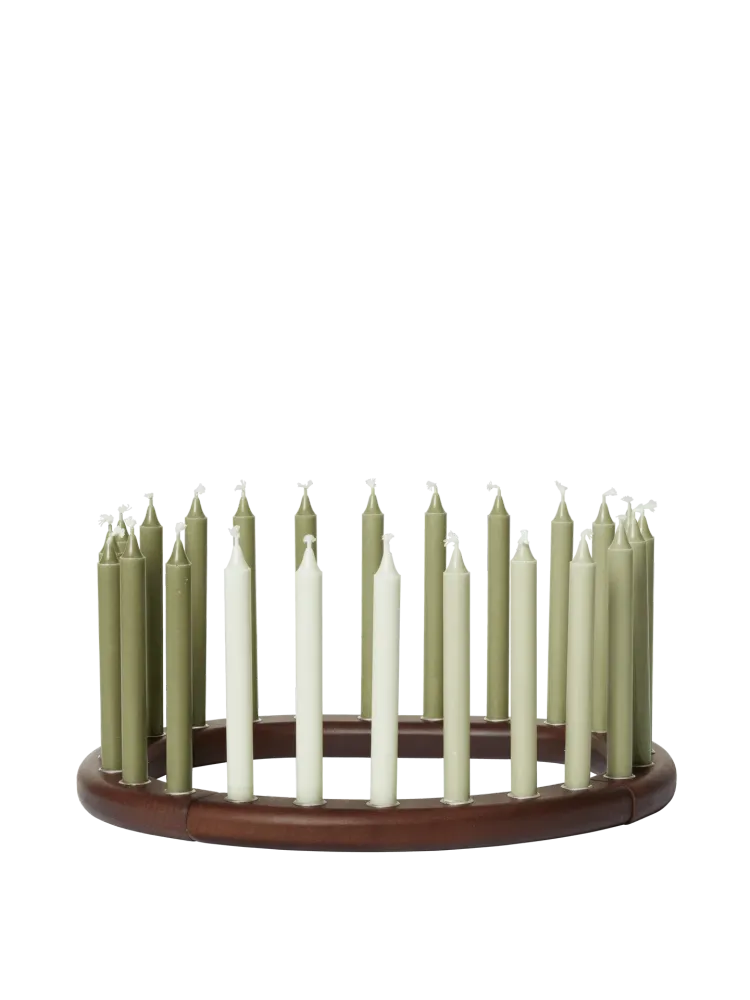 Ori Candle Holder - Dark Stained Beech